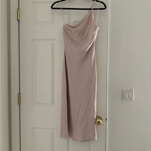 Express One Shoulder Satiny Dress